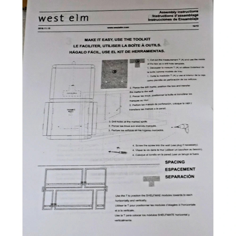 West Elm Bodhi Shelfmate Type B Oak Wood Black Iron Frame